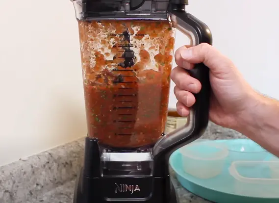 Blending-food-in-Ninja-blender