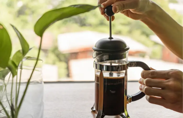 French press for making coffee