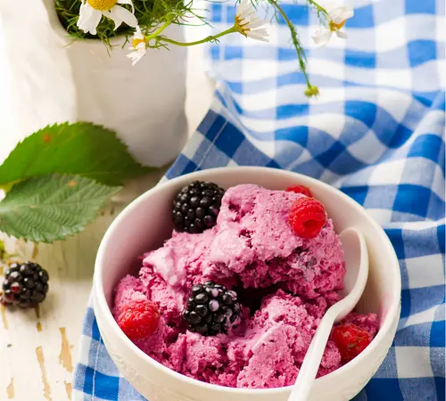 Berry frozen yogurt