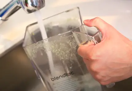 Washing a blender