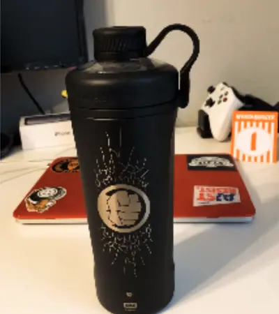 Metal blender bottle