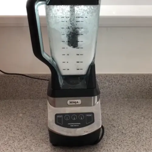 Crushed ice in a Ninja blender