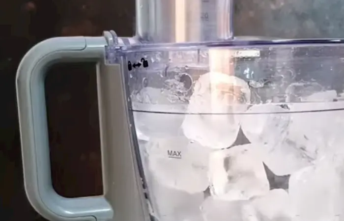 Ice in a food processor